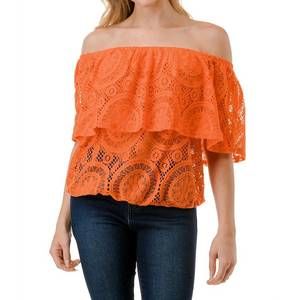 NEW VAVA alivia tube top in orange lace